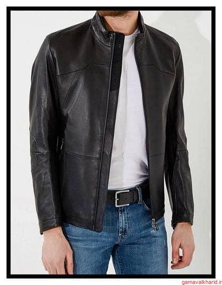 Men black leather jacket - معرفی 36 مدل از بهترین کت های چرم مردانه