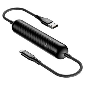 کابل تبدیل USB به Lightning و پاوربانک باسئوس مدل two in one به طول 1.2 متر